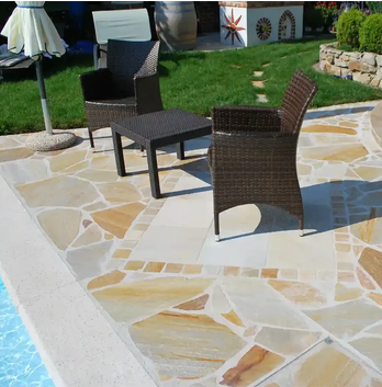 Quarzit Polygonalplatten Auralis für Terrassen je Palette – Produktansicht 2