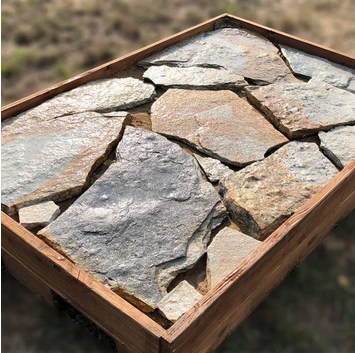 Quarzit Polygonalplatten Copper für Terrassen je Palette – Produktansicht 1