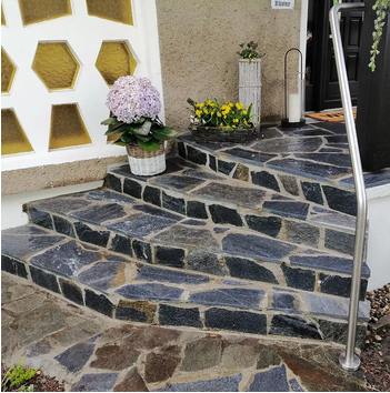 Quarzit Polygonalplatten Deep Sea für Terrassen je Palette – Produktansicht 3