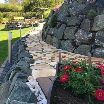 Quarzit Polygonalplatten Violet für Terrassen je Palette – Produktansicht 2
